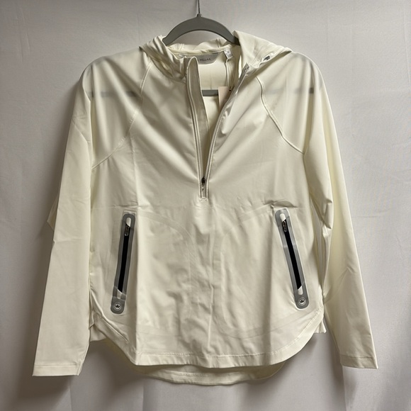 Peter Millar Jameson Popover Hooded Jacket White Size Small NWT - Picture 4 of 8